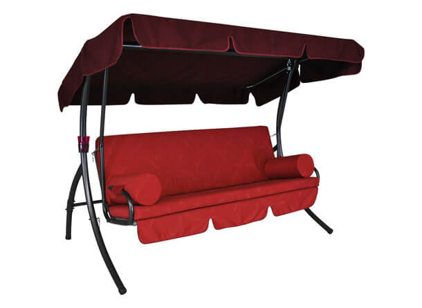 Trend Style Hollywoodschaukel (3-Sitzer) Design Style bordeaux