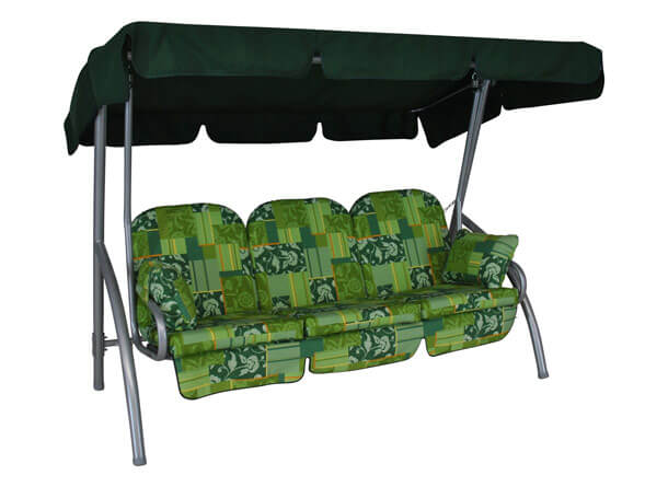 Deluxe Hollywoodschaukel (3-Sitzer) Design Malta Tannengr�n