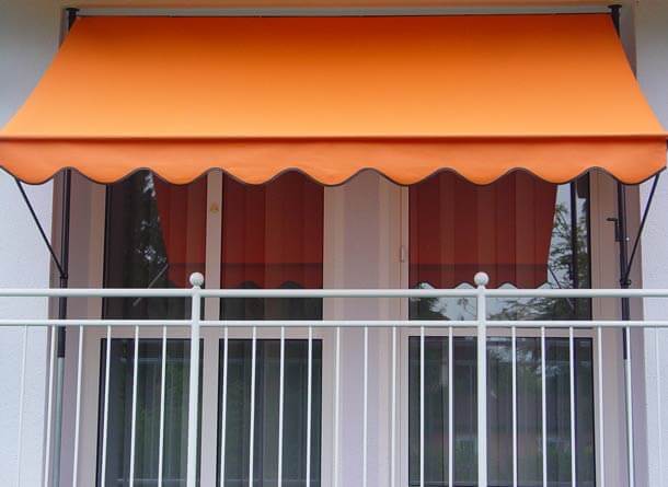 Klemmmarkise Design Uni Orange Dralon