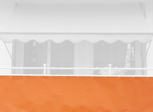 Balkonbespannung Design Uni Orange Dralon H�he 90 cm