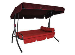 Trend Style Hollywoodschaukel (3-Sitzer) Design Style bordeaux