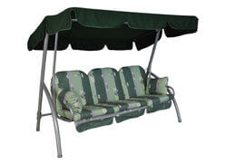 Deluxe Hollywoodschaukel (3-Sitzer) Design Mykonos