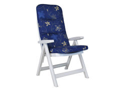 Exklusiv-Sesselpolster hoch Design Korfu blau