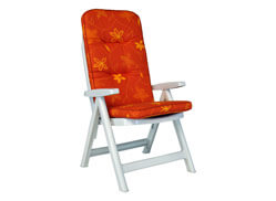 Exklusiv-Sesselpolster hoch Design Korfu terra