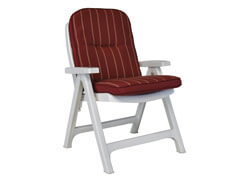 Exklusiv-Sesselpolster niedrig Design Faro bordeaux