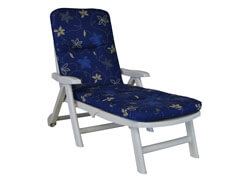 Exklusiv-Liegenpolster Design Korfu blau