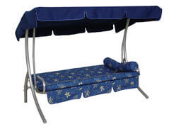 Trend Hollywoodschaukel (3-Sitzer) Design Korfu blau