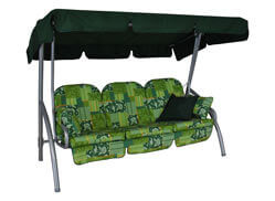 Deluxe Hollywoodschaukel (3-Sitzer) Design Malta Tannengr�n