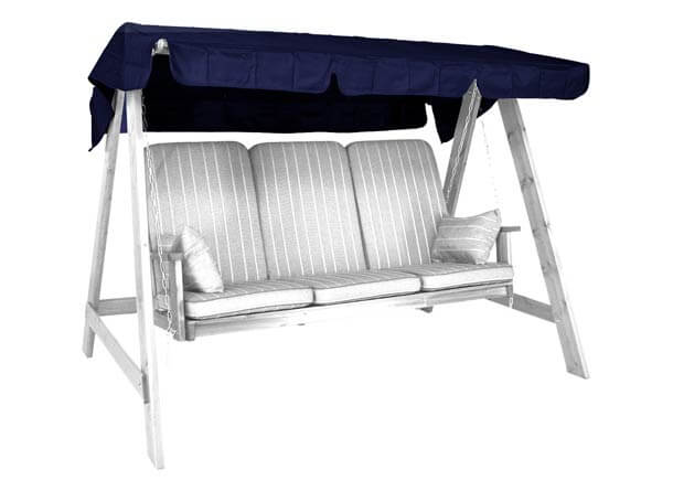 Hollywoodschaukel Sonnendach 193 x 130 cm Swingtex blau