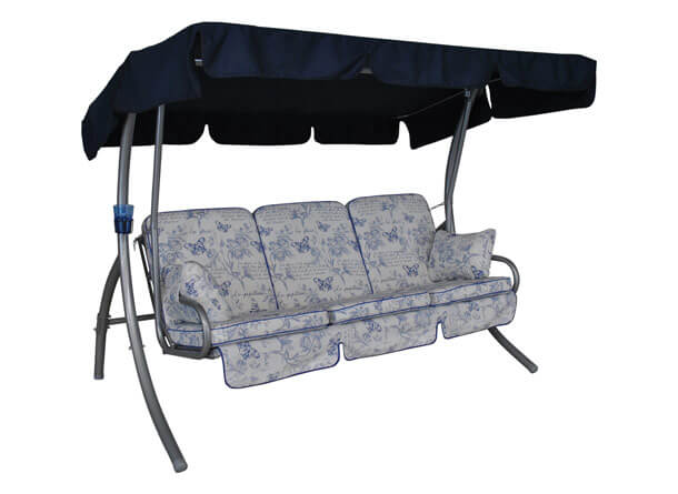 Hollywoodschaukel Comfort Schmetterling blau Konfigurator