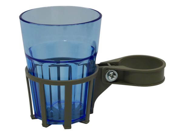 Getränkehalter für Hollywoodschaukel mit Rundrohr champagner Becher blau Getränkehalter für Hollywoodschaukel mit Rundrohr champagner Becher blau