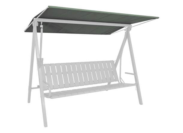 Hollywoodschaukel Sonnendach 210 x 145 cm Draltex grün inkl. Dachgestänge