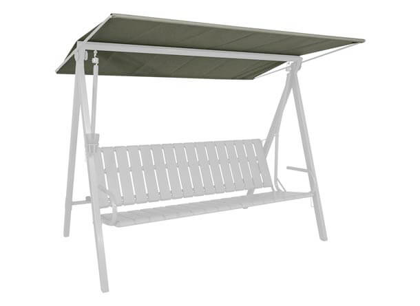 Hollywoodschaukel Sonnendach 210 x 145 cm Draltex taupe inkl. Dachgestänge