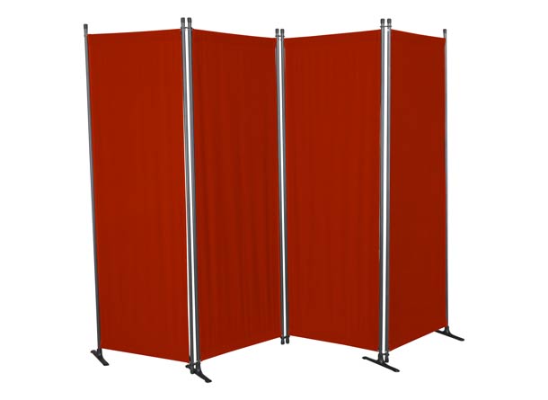 Paravent 4-teilig Swingtex bordeaux