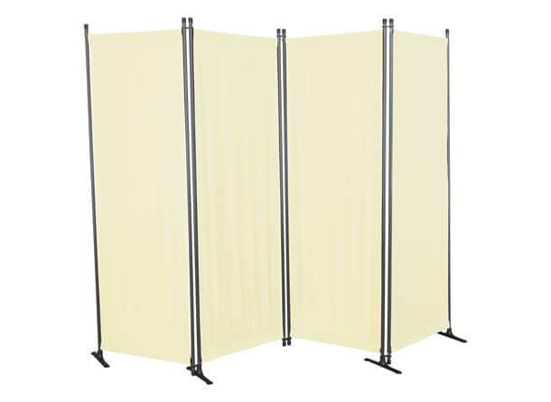 Paravent 4-teilig Swingtex elfenbein