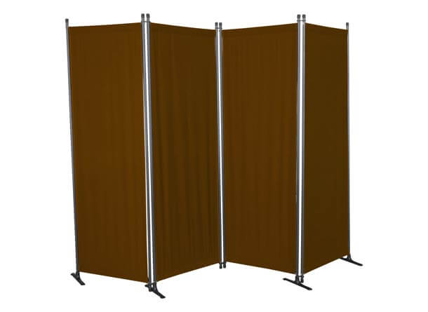 Paravent 4-teilig Swingtex braun