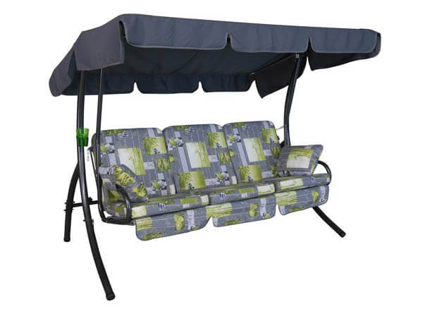 Hollywoodschaukel Comfort Bambus grau Konfigurator