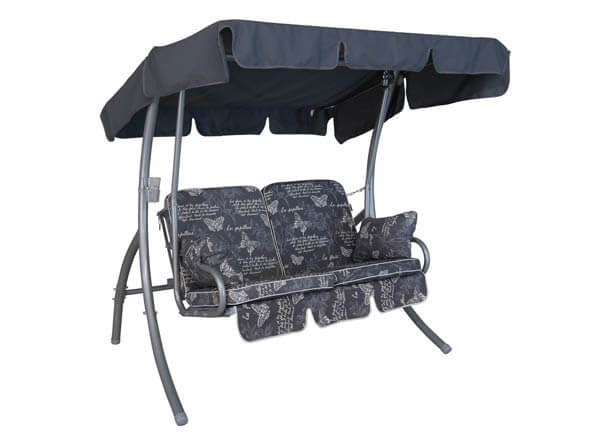 Hollywoodschaukel 2-Sitzer Comfort Schmetterling grau Konfigurator