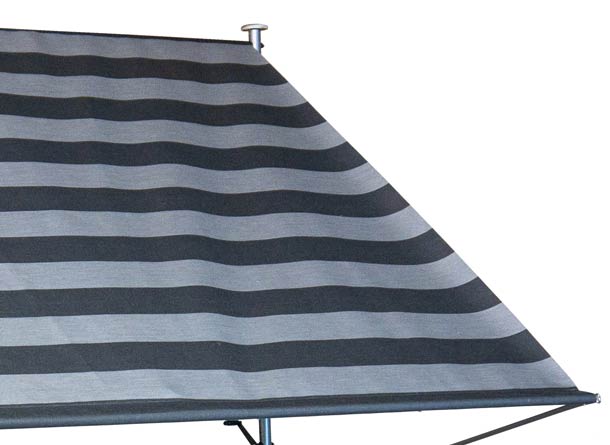 Markisentuch Premium Streifen dunkelgrau
