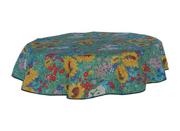 Tischdecke rund 160 cm Sommerwiese
