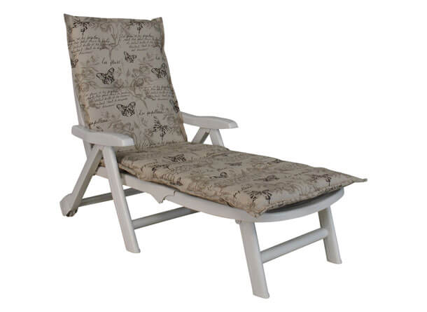 Liegenauflage Stehsaum Schmetterling beige