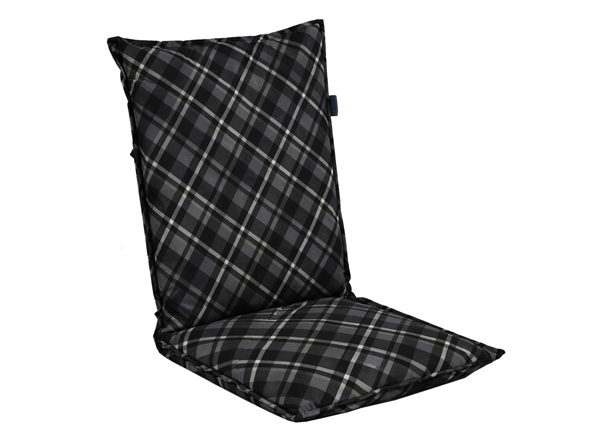 Stuhlauflage niedrig mit Stehsaum Oxford grau