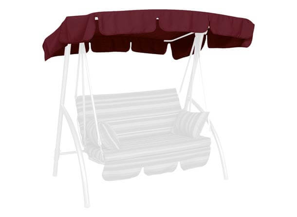 Hollywoodschaukel Sonnendach 160 x 145 cm Swingtex bordeaux