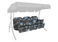 Hollywoodschaukel Auflage Deluxe Lugo blau