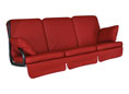 Hollywoodschaukel Auflage Comfort Premium Leder rot