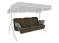 Hollywoodschaukel Auflage Comfort Style taupe