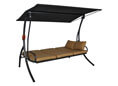 Hollywoodschaukel Elegance Premium Leder karamell