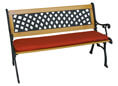 Gussbankauflage 120 cm uni terracotta
