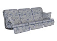 Hollywoodschaukel Auflage Comfort Schmetterling blau