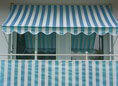 Balkonbespannung Standard blau-weiß Höhe 75 cm