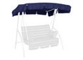 Hollywoodschaukel Sonnendach 160 x 145 cm Swingtex blau