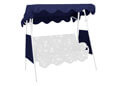 Hollywoodschaukel Sonnendach 150 x 120 cm PE blau