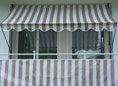Balkonbespannung Standard braun-weiß Höhe 75 cm