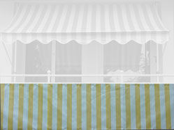 Balkonbespannung Standard gelb-wei&szlig; H&ouml;he 75 cm