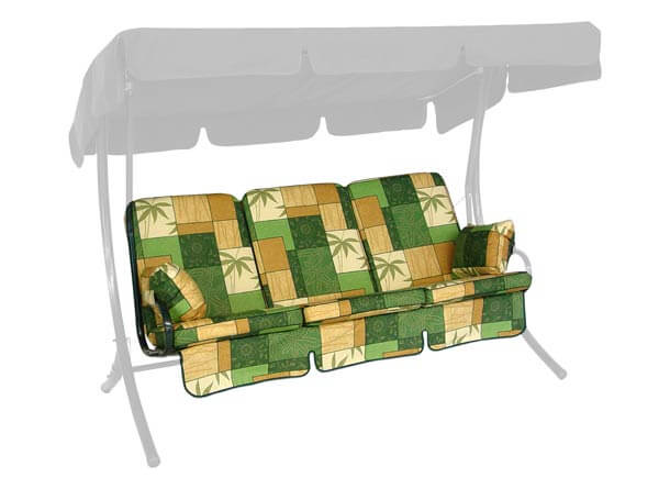 Exklusiv Schaukelauflage (3-Sitzer) Mexiko grün