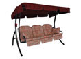 Ibiza Hollywoodschaukel (3-Sitzer) Design Modena rot