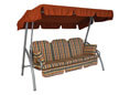 Deluxe Hollywoodschaukel (3-Sitzer) Design Turin