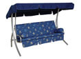 Trend Hollywoodschaukel (3-Sitzer) Design Korfu blau