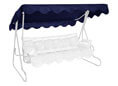 Sonnendach 210 x 145 cm PE-Gewebe blau