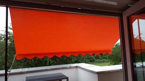Klemmmarkise Design Uni Orange Dralon
