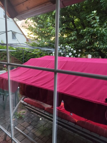 Hollywoodschaukel Sonnendach 210 x 145 cm Swingtex bordeaux 